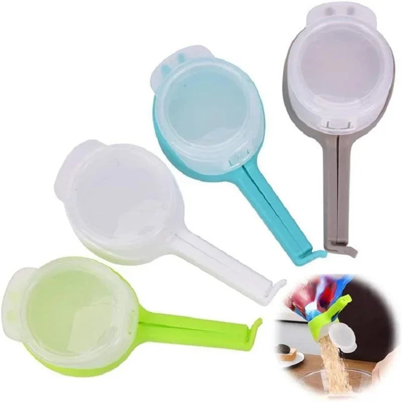 Bag Clips for Food Storage Sealing Clips with Pour Spouts Kitchen Chip Bag Clips Plastic Cap Sealer Clip Kitchen Storage