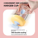 High Value Transparent Glass Oat Cup With Lid And Spoon Good Sealing With Scale Multicolor Optional Breakfast Cup